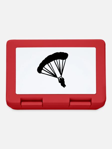 Skydiver parachute jump parachute - Lunchbox - red