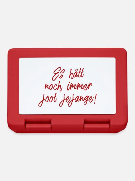 Es hätt noch immer joot jejange Köln kölsche Munda - Brotdose - Rot