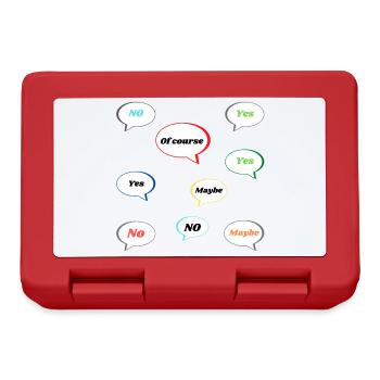 No Yes Maybe Of Course Statement Answers colorful - Lunchbox - red - Front