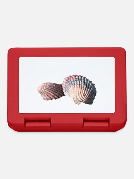 Muscheln, Muscheln, Strand, Meer,Urlaub - Brotdose - Rot