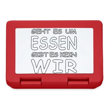 Geht es um Essen gibt es kein Wir - Brotdose - Rot - Vorne