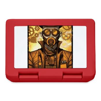 Steampunk industrial mechanic of a zeppelin - Lunchbox - red - Front