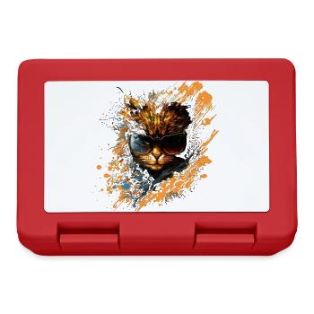 Fearless and wild: Badass cat! - Lunchbox - red - Front