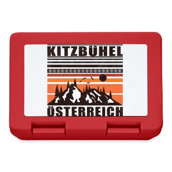 Kitzbühel Austria Retro Sunset Ski 80s - Lunchbox - red - Front