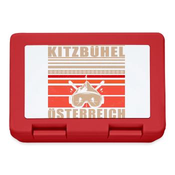 Kitzbühel Österreich Retro Sunset Ski 80er Jahre - Brotdose - Rot - Vorne