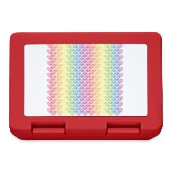 Pride Hearts Rainbow Flag Rainbow - Lunchbox - red - Front