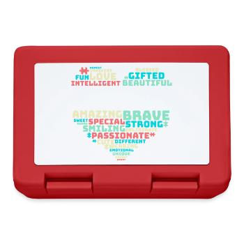 Cœur Puzzle Autisme Chemise - Boîte à goûter - rouge - Devant