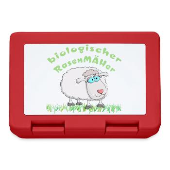 Schaf = biologischer Rasenmäher - Brotdose - Rot - Vorne