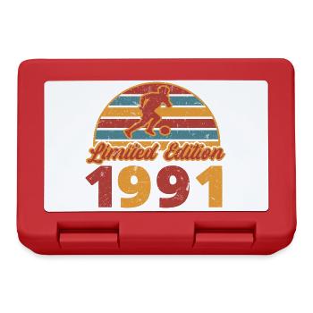 Football footballeur sport anniversaire 1991 - Boîte à goûter - rouge - Devant