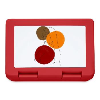 Woman - Lineart - Color. - Lunchbox - red - Front