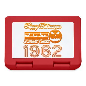 Halloween Citrouille Anniversaire Année de Construction 1962 Millésime - Boîte à goûter - rouge - Devant