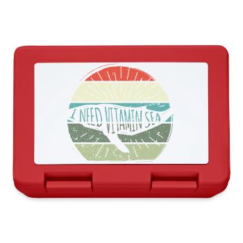 Vitamin Sea Retro Sonnenabzeichen - Brotdose - Rot - Vorne