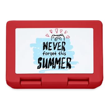 N’oubliez jamais cet été - Boîte à goûter - rouge - Devant