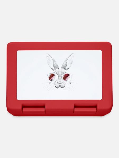too hip to hop osterhase lustige sprüche ostern - Brotdose - Rot