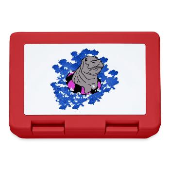 Baby Hippo - Brotdose - Rot - Vorne
