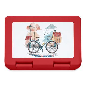 Aventure à vélo dans la ville - Boîte à goûter - rouge - Devant