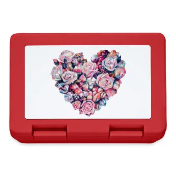 Heart of Roses Romantisches Herz Valentinstag - Brotdose - Rot - Vorne