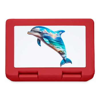 Delfin - Brotdose - Rot - Vorne