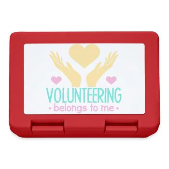 Volunteer Appreciation Belongs To Me Volunteer - Lunchbox - red - Front