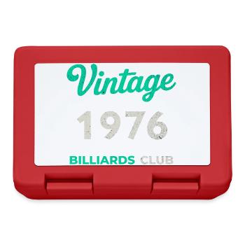Vintage 1976 – Billiards Club Retro Geburtsjahr - Brotdose - Rot - Vorne