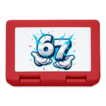67 Six Seven Meme Funny Gift Teen - Lunchbox - red - Front