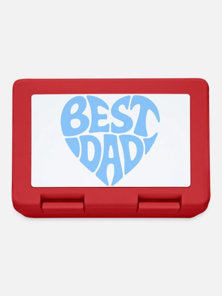 Best Dad Heart Design - Lunchbox - red