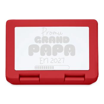 Promu Grand-papa en 2027 cadeau futur Papy - Boîte à goûter - rouge - Devant