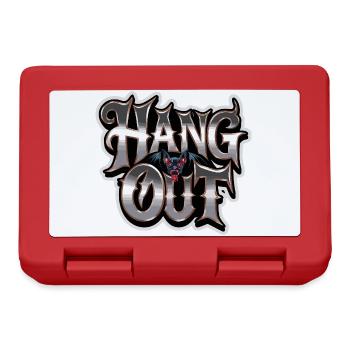 Hang Out Bat Horror Saying For Dark - Lunchbox - red - Front
