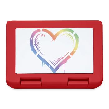 Heart Colorful Vintage - Lunchbox - red - Front