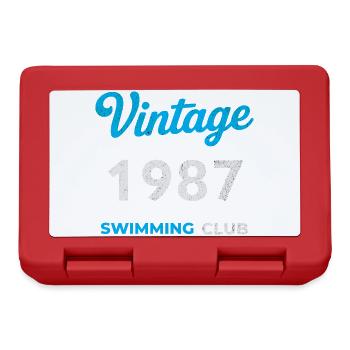 Vintage 1987 – Année de naissance rétro du club de natation - Boîte à goûter - rouge - Devant