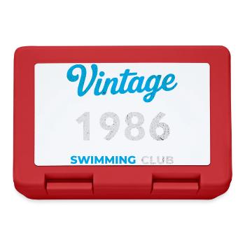Millésime 1986 – Année de naissance rétro du club de natation - Boîte à goûter - rouge - Devant