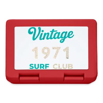 Vintage 1971 Surf Club Retro Geburtsjahr Geschenk - Brotdose - Rot - Vorne
