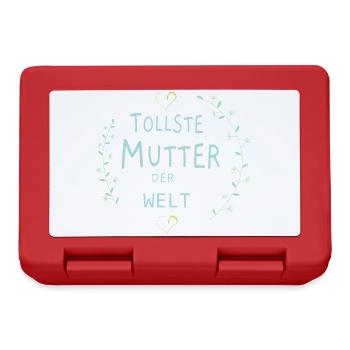 Tollste Mutter der Welt, Muttertag - Brotdose - Rot - Vorne