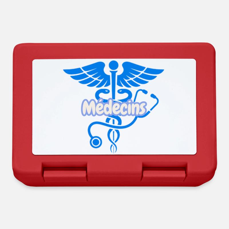 Médecins Caduceus Bleu  - Boîte à goûter - rouge