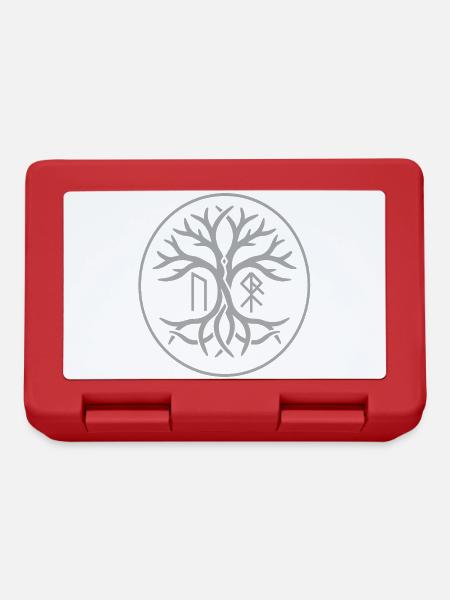 Yggdrasil Rune Tree | Norse Viking symbol - Lunchbox - red