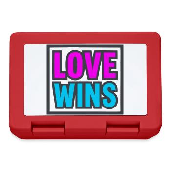 Love Wins Lettering Logo - Lunchbox - red - Front