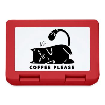 Kaffee Katze koffein Cat Coffee Katzenliebhaber - Brotdose - Rot - Vorne