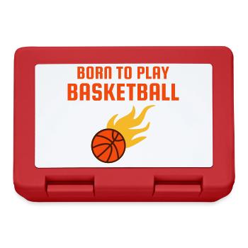Born to play basketball (Basketball mit Flammen) - Lunchbox - red - Front