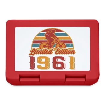 Fahrrad Bike Fahrradfahrer Geburtstag Baujahr 1961 - Brotdose - Rot - Vorne