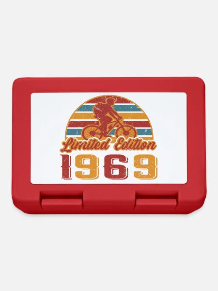 Bicycle Cyclist Bike Birthday Year of construction 1969 - Lunchbox - red