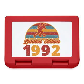 Soccer Footballer Soccer Player Birthday 1992 - Lunchbox - red - Front