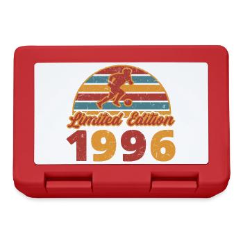 Anniversaire de match de football footballeur 1996 - Boîte à goûter - rouge - Devant