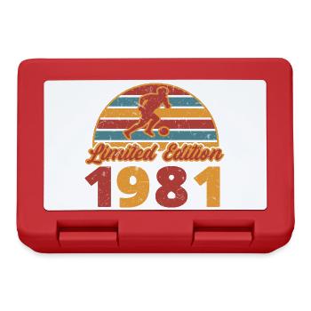 Footballer Football player Football birthday 1981 - Lunchbox - red - Front