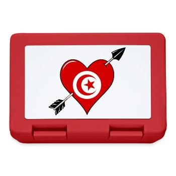 Tunisie drapeau coeur amoureux - Boîte à goûter - rouge - Devant