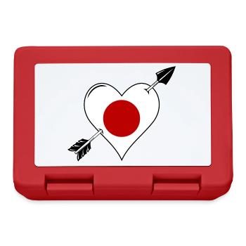 Japan flag heart in love - Lunchbox - red - Front