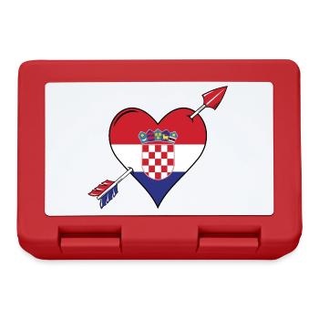 Croatia flag heart in love - Lunchbox - red - Front
