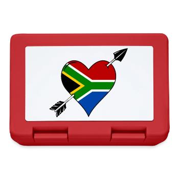 L’Afrique du Sud drapeau coeur amoureux - Boîte à goûter - rouge - Devant