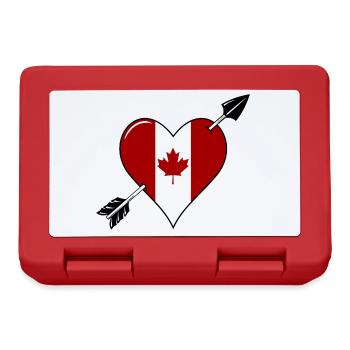 Canada flag heart in love - Lunchbox - red - Front