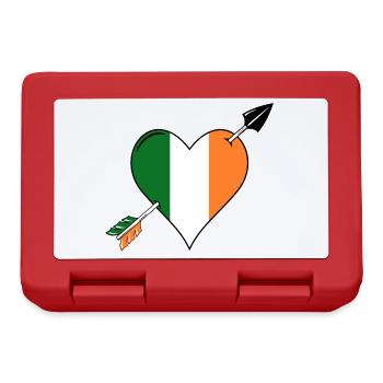 Ireland flag heart in love - Lunchbox - red - Front