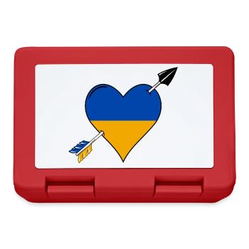 Ukraine flag heart in love - Lunchbox - red - Front